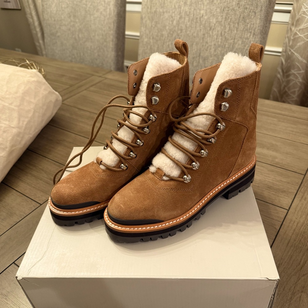 Marc Fisher Tan Ankle Boots